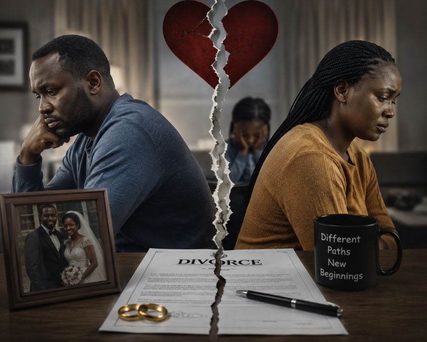 A couple torn in between during divorce settlement.