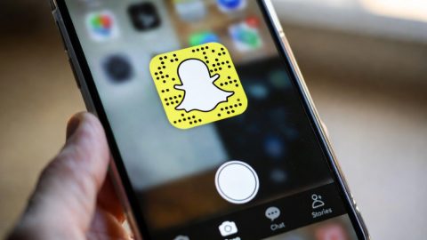 A person using Snapchat.