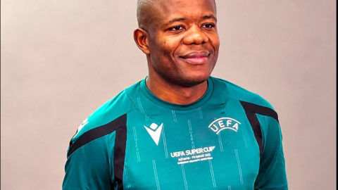 Kenyan referee Stephen Onyango Yiembe. PHOTO/https://web.facebook.com/uefa