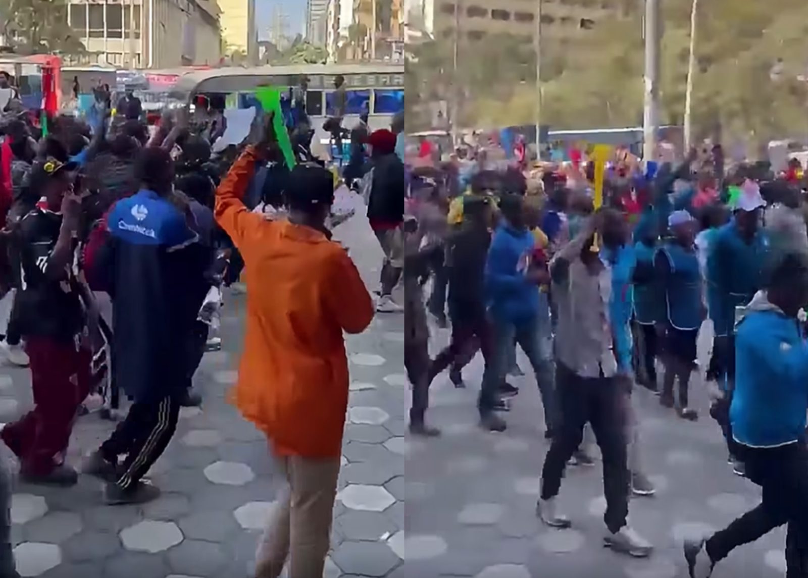 Chaos in Nairobi CBD as police fire tear gas at protesting traders