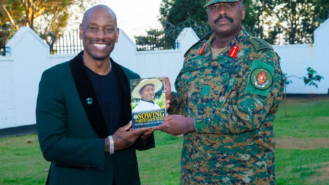 Muhoozi asks actor Tyrese Gibson to bring more Black Americans to Uganda