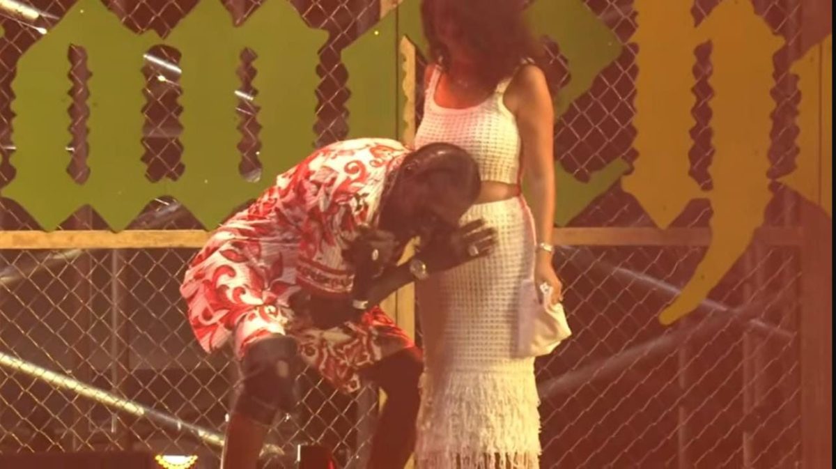A photo of Vybz Kartel during his performance with Sidem on YouTube. PHOTO/Screengrab by K24 Digital