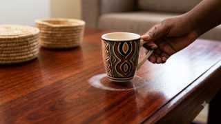How to remove white water rings from wooden tables
