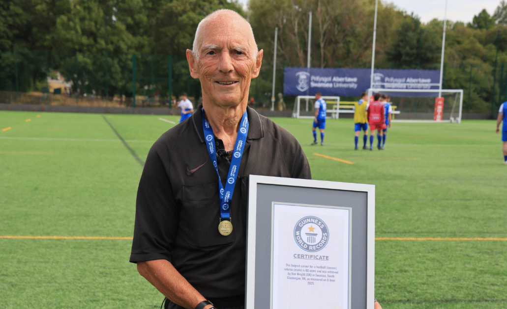 World’s longest-serving referee honoured for 63 seasons and 5,000+ matches