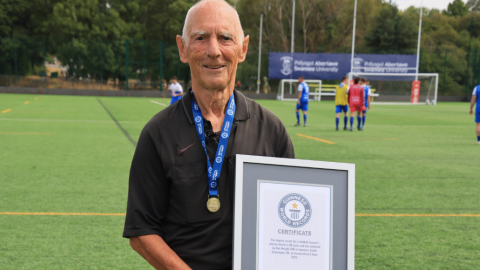 World’s longest-serving referee honoured for 63 seasons and 5,000+ matches