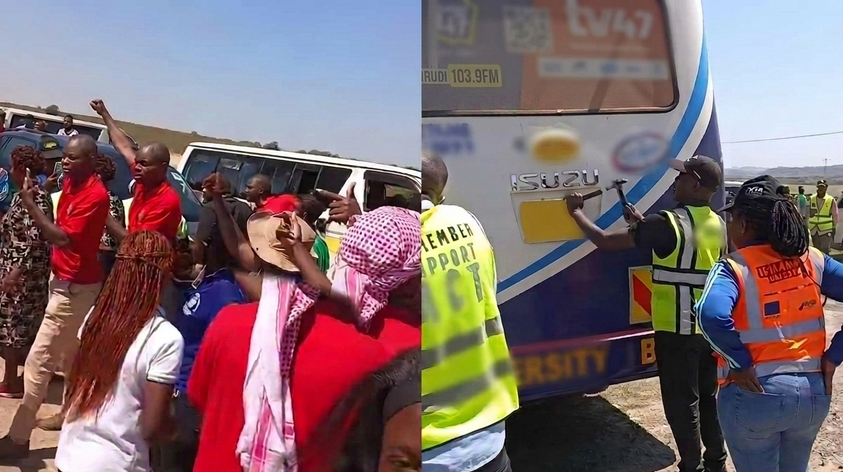 ‘Comrades Power!’ Students protest after officers remove their bus number plate during Gilgil crackdown