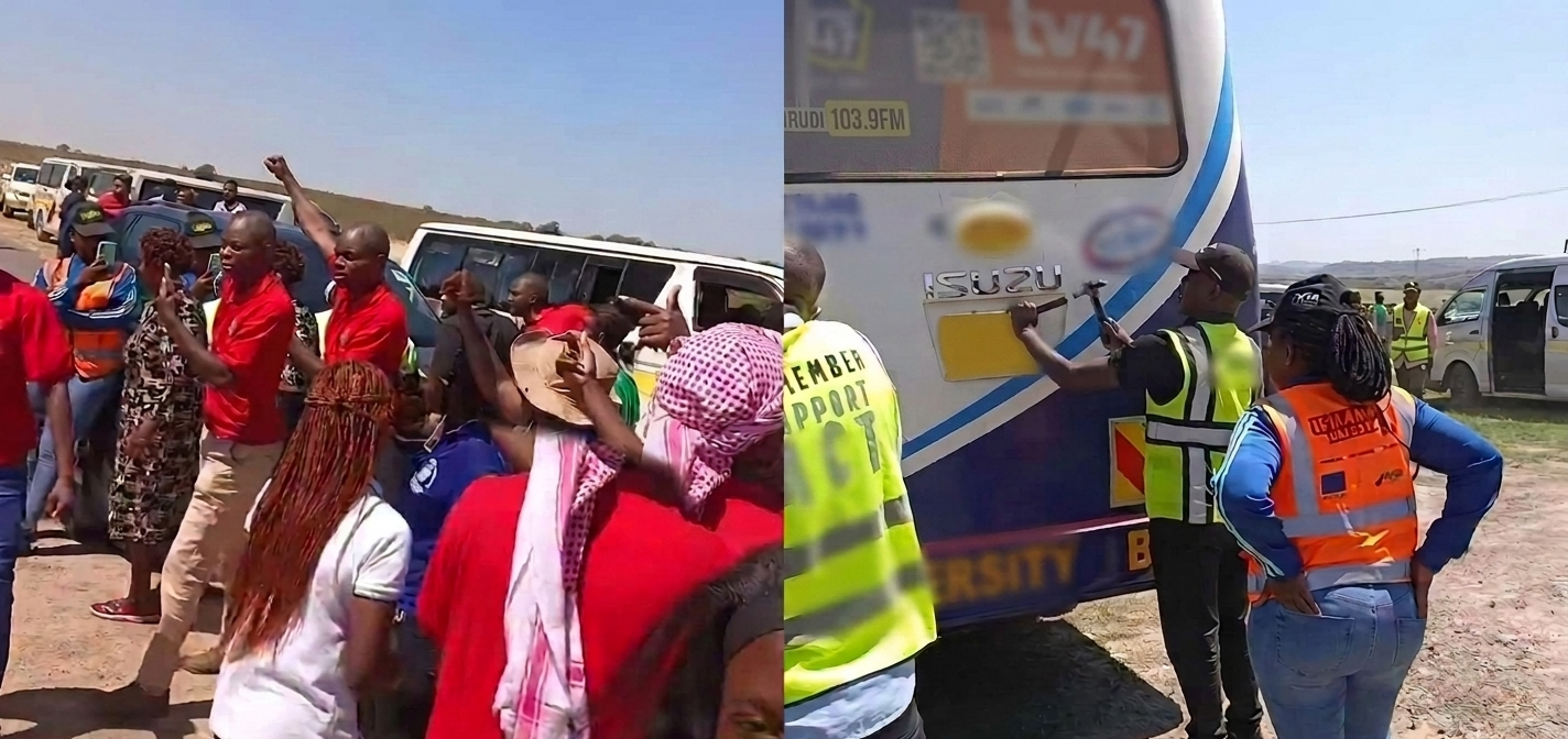 ‘Comrades Power!’ Students protest after officers remove their bus number plate during Gilgil crackdown