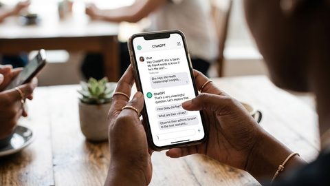 An individual asking AI for advice