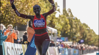 Agnes Ng’etich who inspired her before historic half-marathon world record break