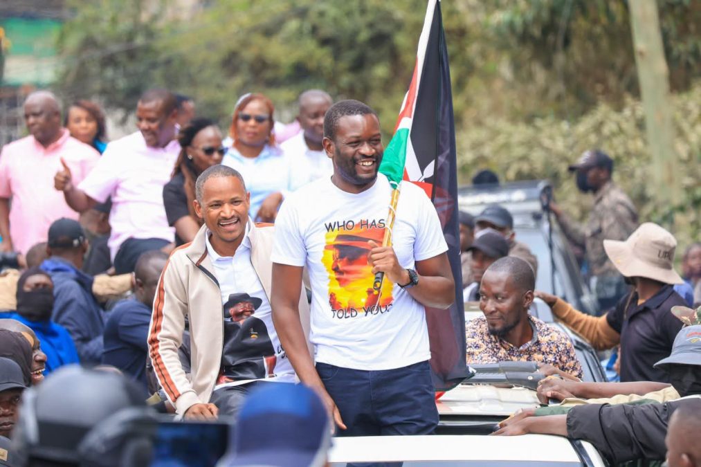 Babu Owino with Edwin Sifuna during Linda Mwananchi past rally. PHOTO/@LindaMwananchi_/X