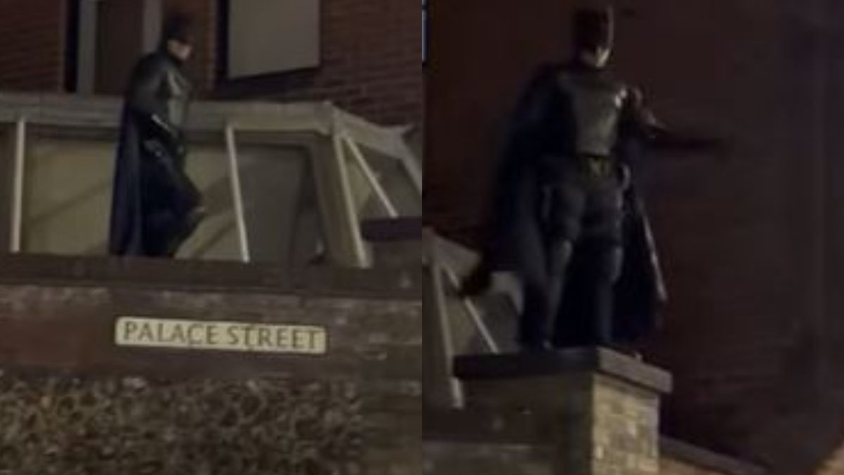 Man in Batman costume chases down handbag thief