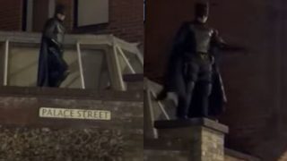 Man in Batman costume chases down handbag thief