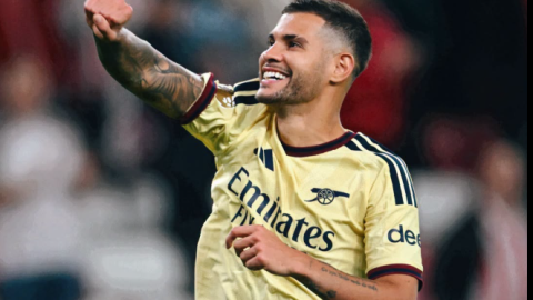 Bruno Guimaraes celebrates first Arsenal goal despite difficult start in London