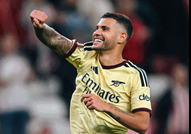 Bruno Guimaraes celebrates first Arsenal goal despite difficult start in London