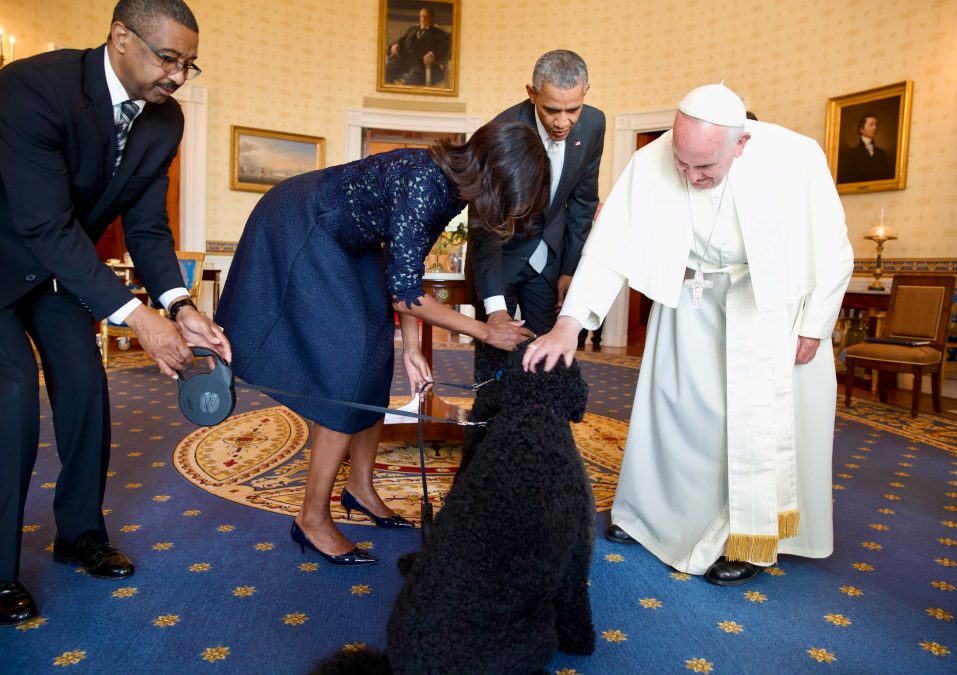 Barack Obama, his wife Michelle with their dog Sunny. PHOTO/@barackobama/Instagram