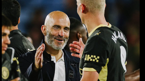 Enzo Maresca and Erling Haaland intereacts after a match PHOTO/https://www.facebook.com/mancity