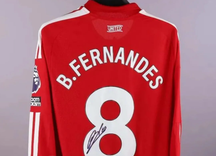 Bruno Fernandes' shirt from Ipswich hat-trick fetches nearly Ksh4M at auction