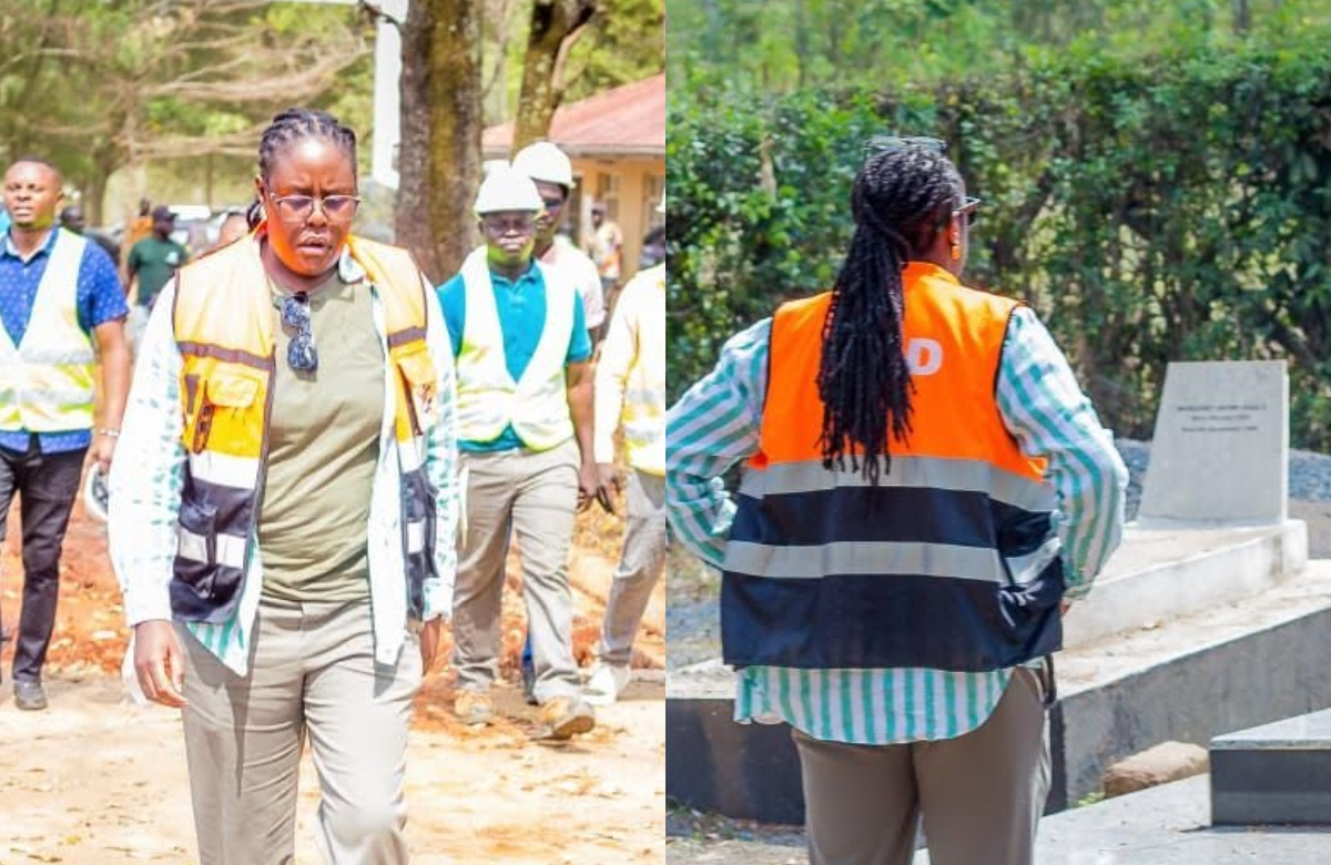 Winnie Odinga makes first visit to Raila’s grave as construction of his mausoleum continues