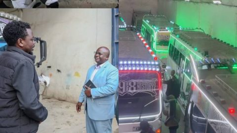 Nairobi CBD turns into a spectacle as George Ruto unveils 6 new matatus under his 98 Sacco