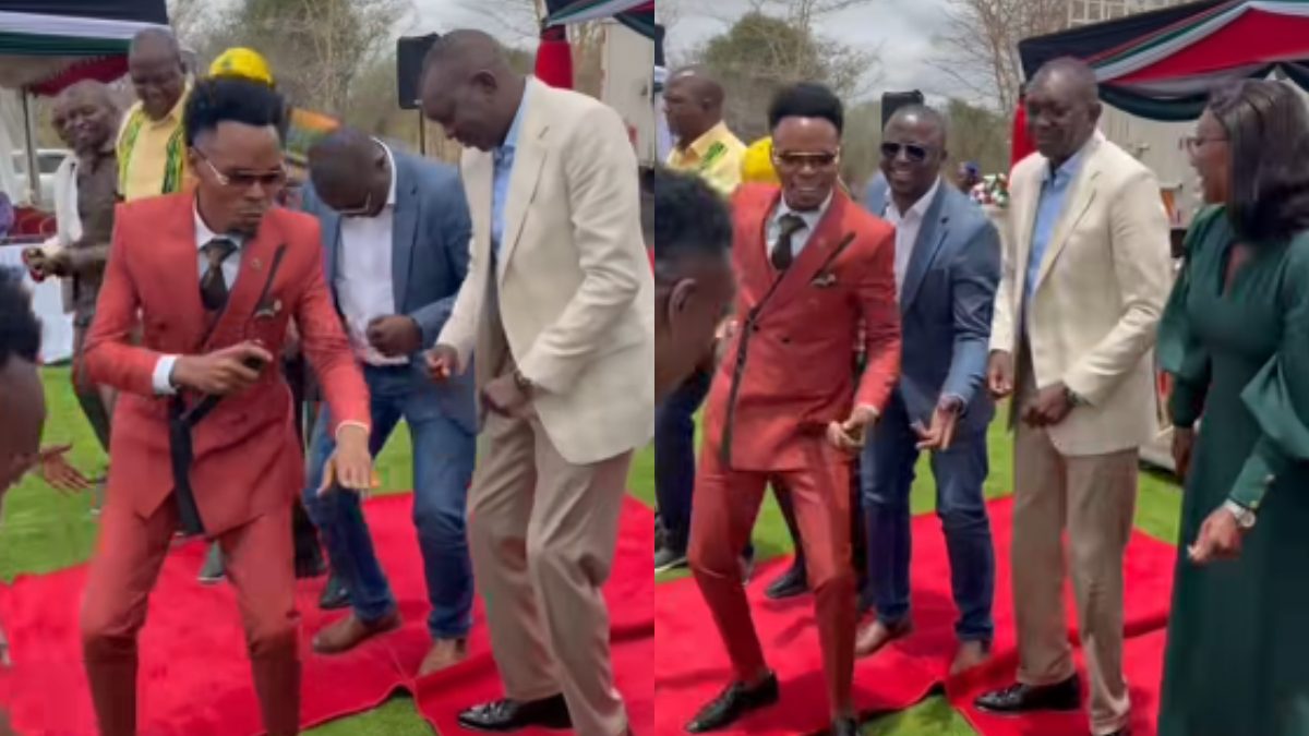 Stephen Kasolo leaves Oscar Sudi elated after inviting him to the dance floor during Yatta event