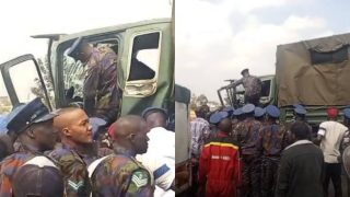 Outering Road: Traffic disrupted after KDF truck crashes, soldiers rush to rescue colleagues