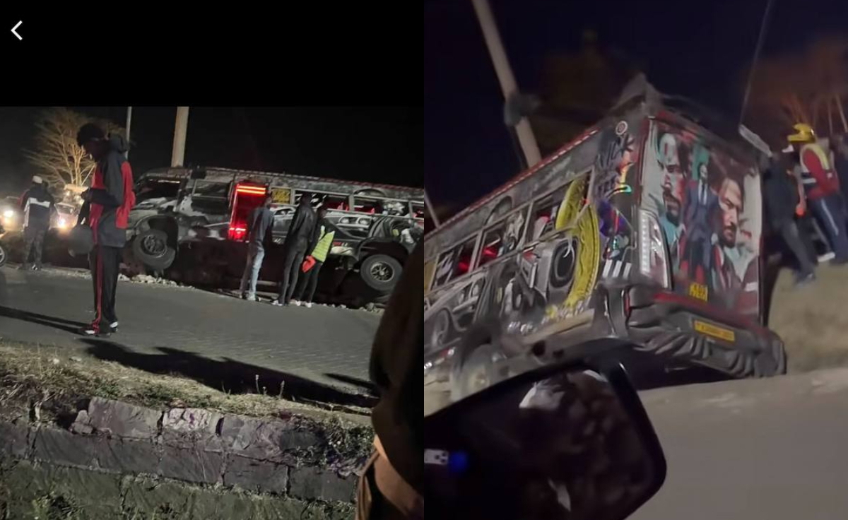 George Ruto’s famous Baba Yaga matatu crashes into huge ditch in Nairobi