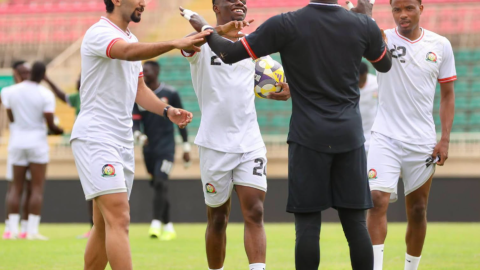 At long last! Harambee Stars train after week-long protest over allowances