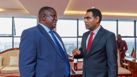 The FKF in a consultative engagement with the Cabinet Secretary for Sports Salim Mvurya alongside the Chairmen of the FKF Premier League clubs on Wednesday, September 9, 2026. PHOTO/https://www.facebook.com/HusseinRashidMohammed