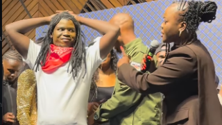 Kenyan businesswoman Sofire gifts Jaymoh Decin Ksh2.5M during his Sudhee Experience show