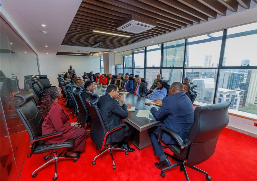 The FKF in a consultative engagement with the Cabinet Secretary for Sports Salim Mvurya alongside the Chairmen of the FKF Premier League clubs on Wednesday, September 9, 2026. PHOTO/https://www.facebook.com/HusseinRashidMohammed