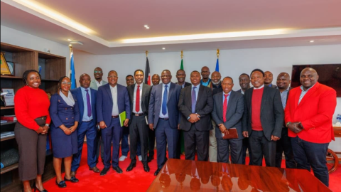 The FKF in a consultative engagement with the Cabinet Secretary for Sports Salim Mvurya alongside the Chairmen of the FKF Premier League clubs on Wednesday, September 9, 2026. PHOTO/https://www.facebook.com/HusseinRashidMohammed