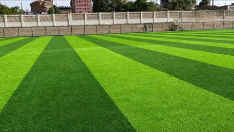 The current state of Nairobi's Kamukunji Grounds with synthetic turf. PHOTO/https://www.facebook.com/profile.php?id=61556873132819
