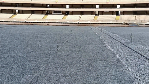 The ongoing rehabilitation works at the Moi International Sports Centre, Kasarani ahead of the 2027 AFCON and 2029 World Athletics Championships. PHOTO/https://www.facebook.com/profile.php?id=61577877909017