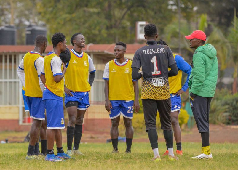 Kenya Police FC players in training. PHOTO/https://www.facebook.com/kenyapolicefc/photos