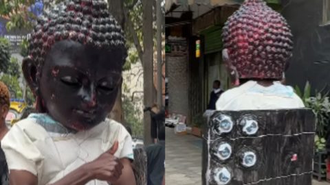Viral Kenyan man in Buddha-like costume walking Nairobi streets finally identified