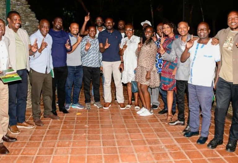 The Linda Mwananchi leaders posing for a photo session during the faction’s retreat on Saturday, September 26, 2026.PHOTO/@LindaMwananchi_/X
