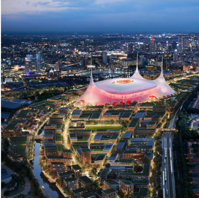 The artistic impression of New Manchester United's 100,000-seater stadium. PHOTO/https://www.manutd.com
