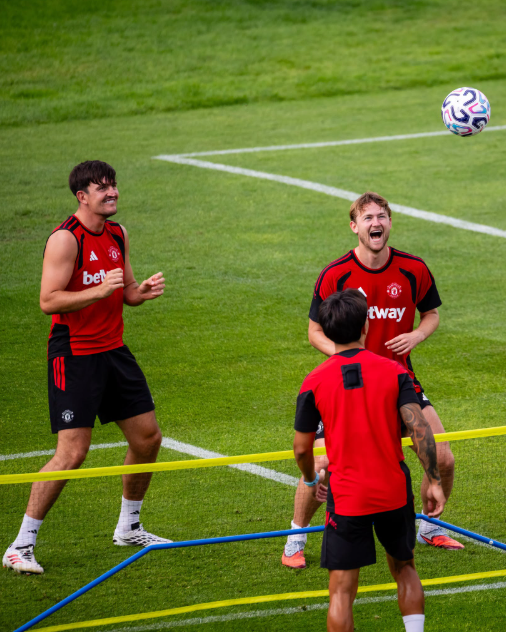 Manchester United players in training. PHOTO/https://www.facebook.com/manchesterunited/photos