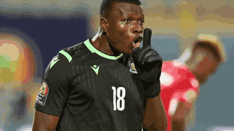 Kepeer Patrick Matasi during the AFCON 2019 games. PHOTO/https://web.facebook.com/FootballKenyaFederation