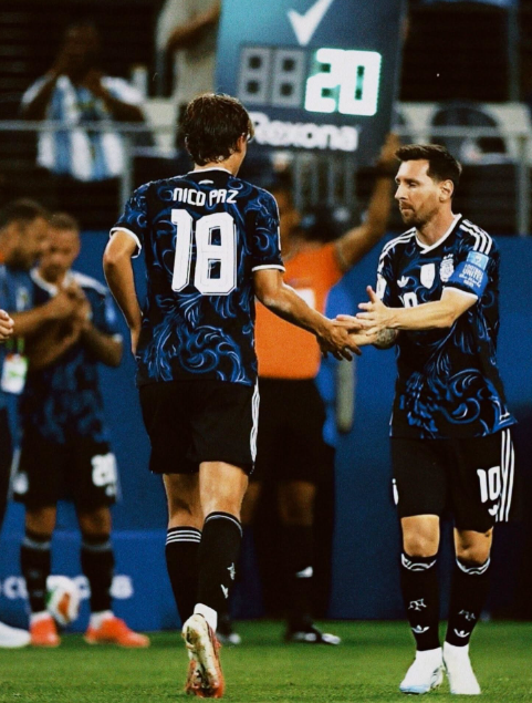 Nico Paz with Lionel Messi at the 2026 FIFA World Cup. PHOTO/https://www.facebook.com/nicopaz24