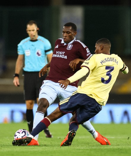 Nicolas Jackson in action for Aston Villa against Arsenal on Monday, August 31, 2026. PHOTO/@AstonVilla/X
