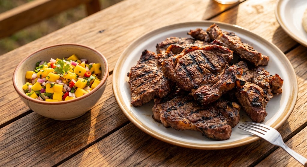 How to make a mango salsa for grilled meats
