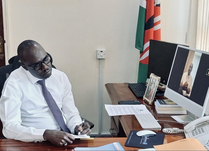 PS Sing’Oei holds virtual meeting with Idris Elba to advance Africa’s creative economy