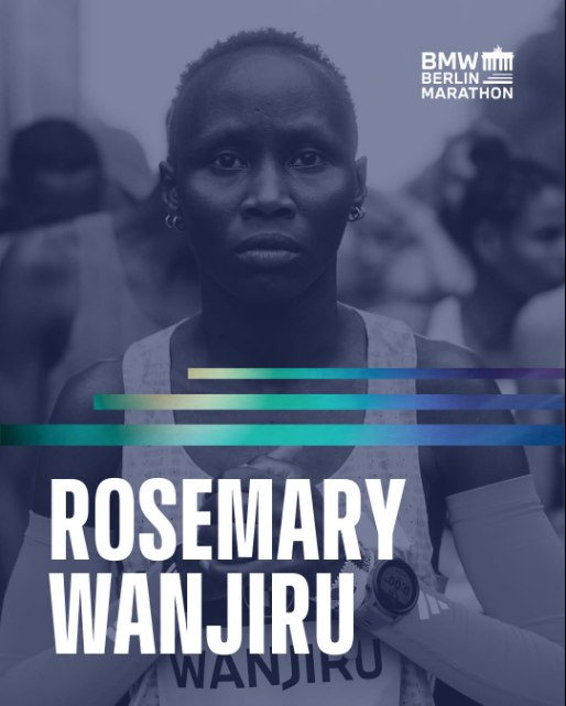 Kenyan marathoner Rosemary Wanjiru ahead of the 2026 Berlin Marathon on Sunday, September 27, 2026. PHOTO/https://www.facebook.com/berlinmarathon/photos