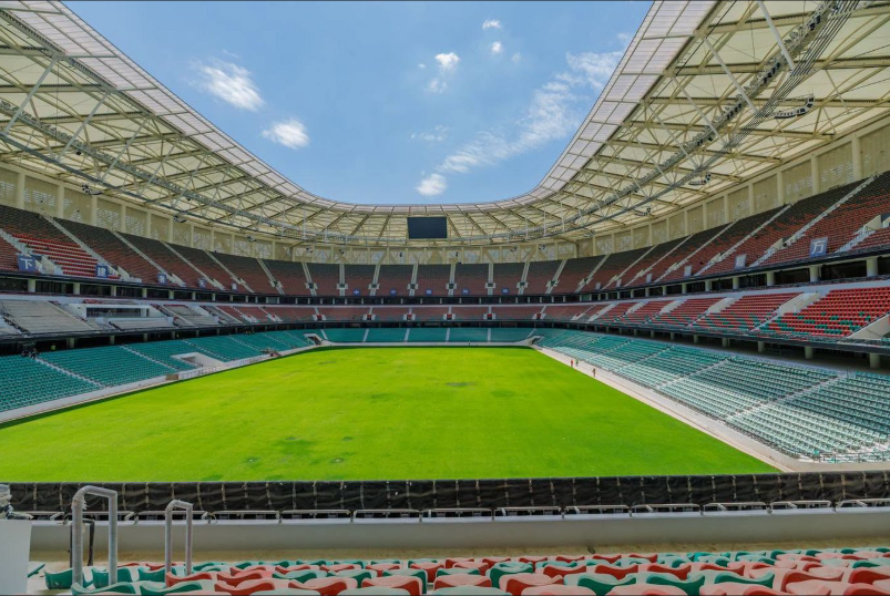 The inside view of the Raila Odinga International Stadium ahead of 2027 AFCON. PHOTO/Vincent Voiyoh