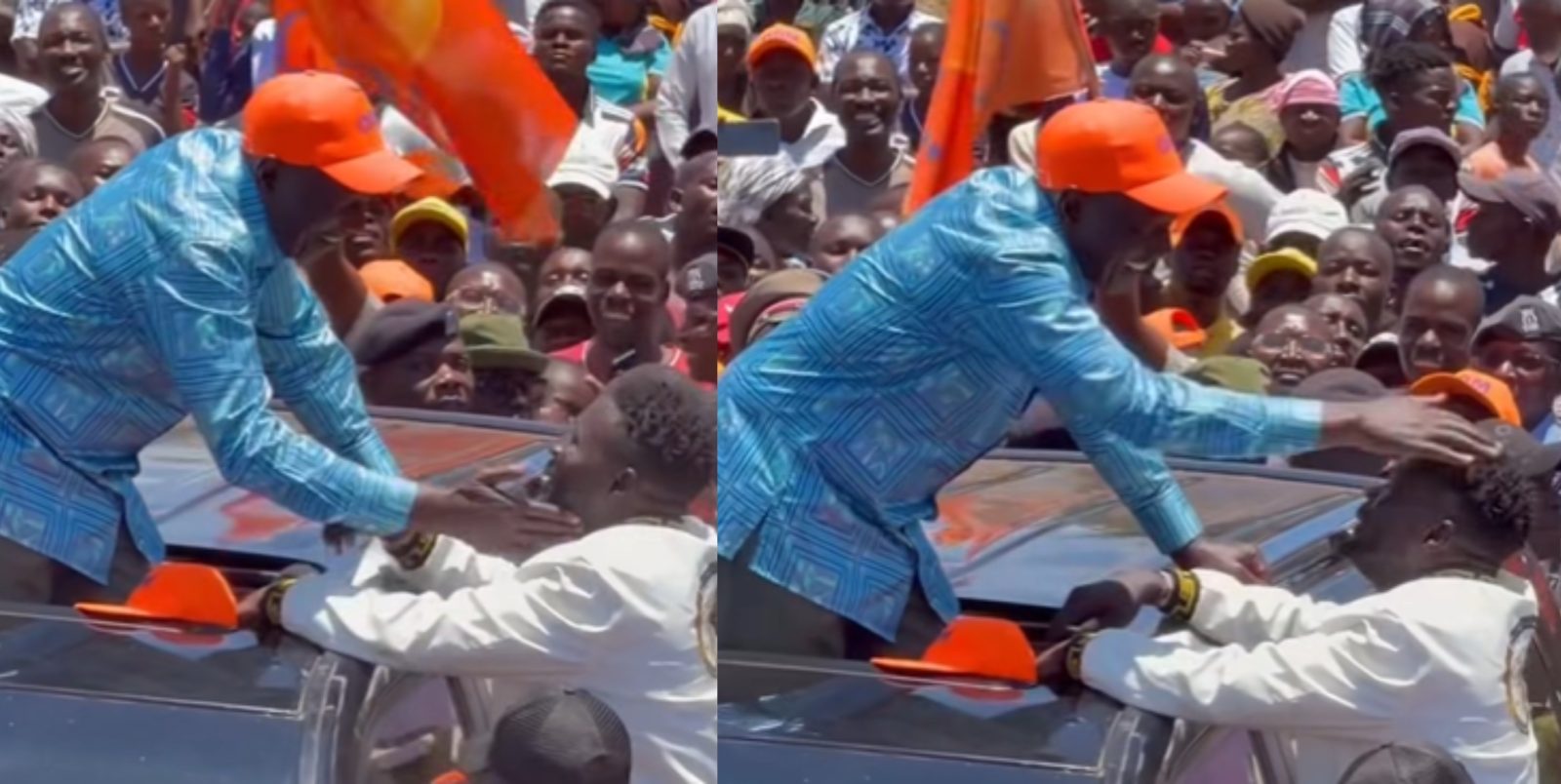 Ruto shares light moment with Omosh One Hour during Siaya tour
