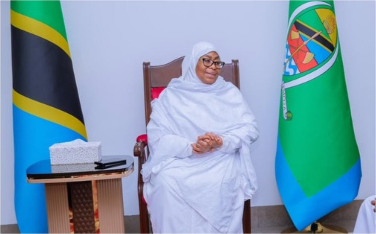 Diamond Platnumz and Ommy Dimpoz visit Samia Suluhu after husband’s death