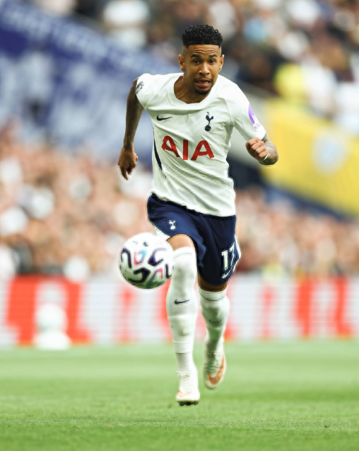 Tottenhma Hotspur forward Savio in action against Everton at the Tottenham Hotspur Stadium on Saturday, September 12, 2026. PHOTO/https://www.facebook.com/TottenhamHotspur/photos