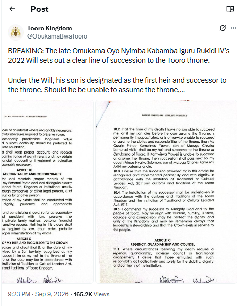 A tweet by Tooro Kingdom. 
