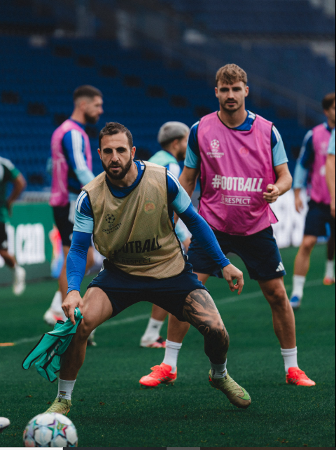 Slovan Bratislava  players in training ahead of their Champions League encounter with PSG on Wednesday, September 9, 2026. PHOTO/https://www.facebook.com/SKSlovanBratislava1919/photos